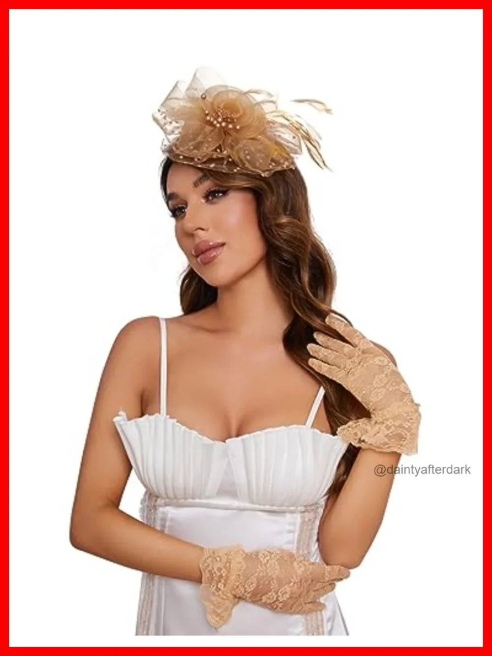 Fascinator Hat Clip Wedding Cocktail Tea Party Headwear Set with Short Lace